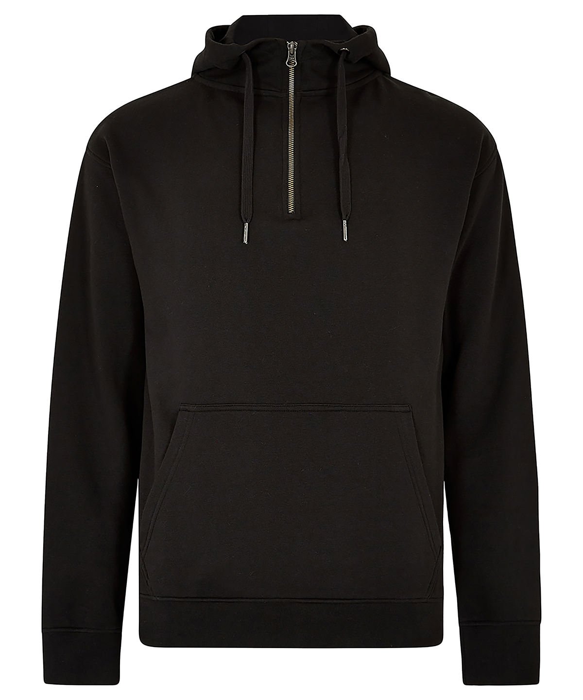 KK336: Regular Fit 1/4 Zip Hoodie Mens Hoodies Kustom Kit Black XS