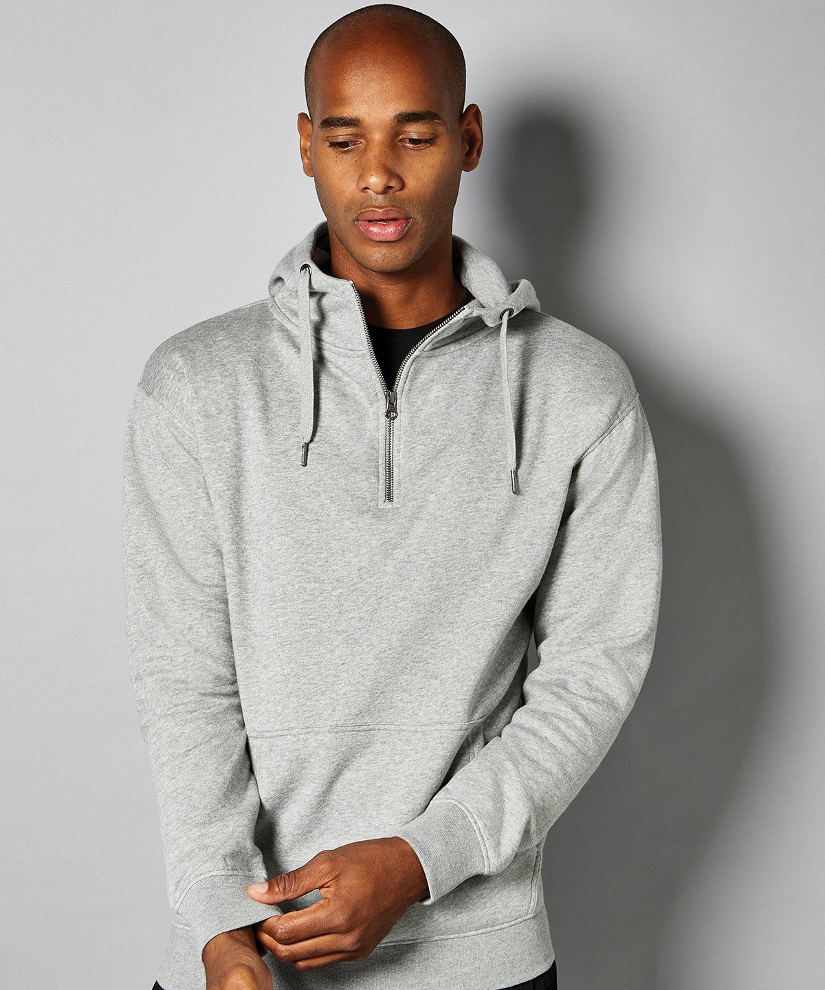 KK336: Regular Fit 1/4 Zip Hoodie Mens Hoodies Kustom Kit