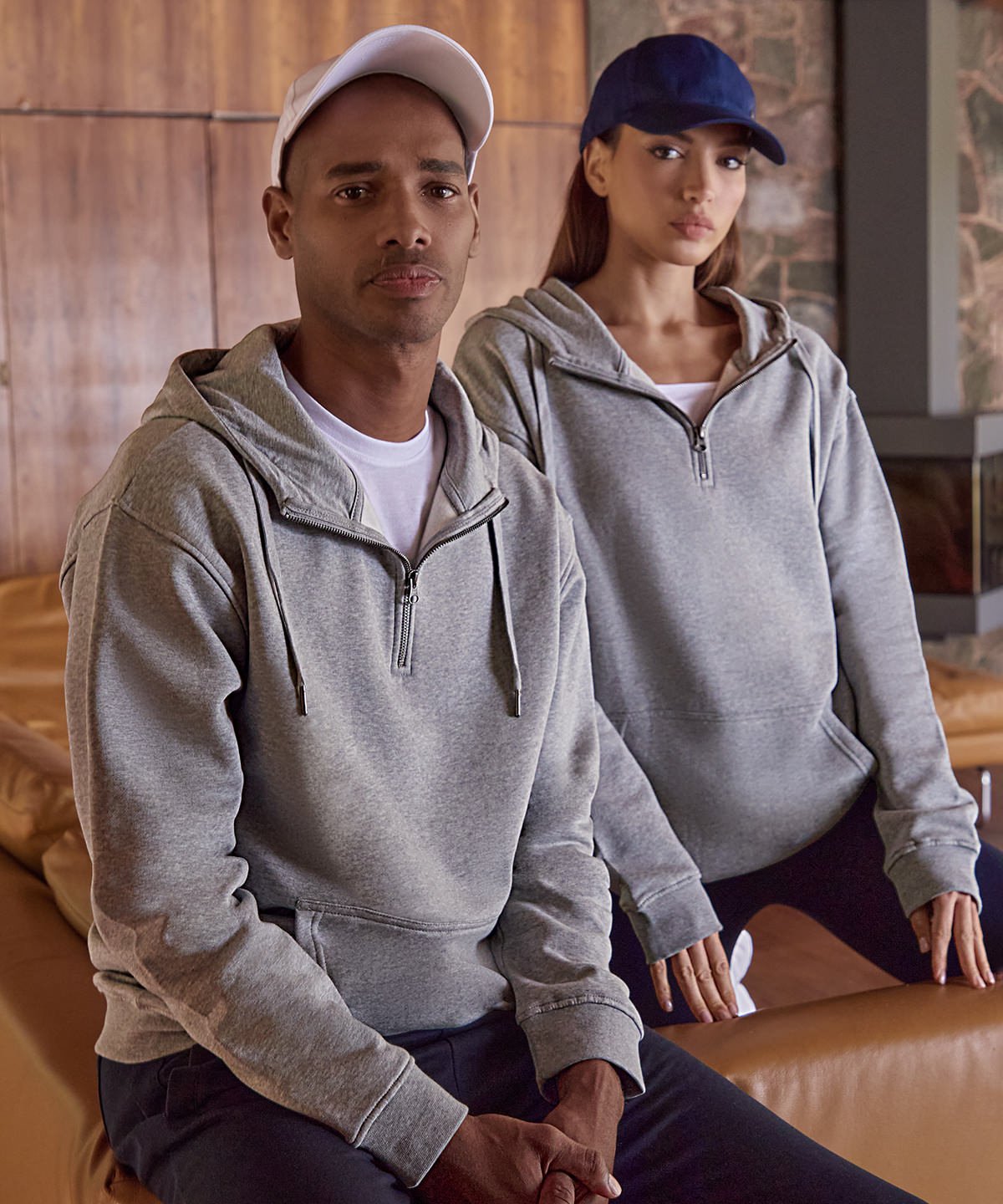 KK336: Regular Fit 1/4 Zip Hoodie Mens Hoodies Kustom Kit