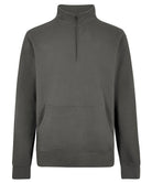 KK339: 1/4 Zip Pique Sweatshirt Mens Sweatshirts Kustom Kit Dark Grey S