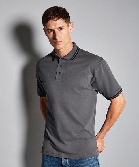 KK409: Classic Fit Tipped Collar Polo Mens Polos Kustom Kit