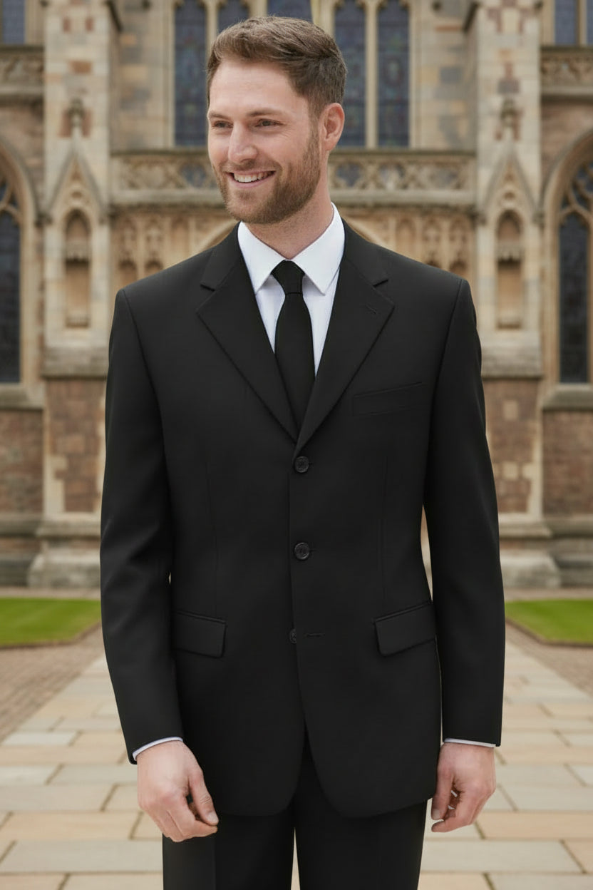 Langham Classic Fit Mens Funeral Suit Jacket Mens Suit Jacket Brook Taverner