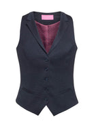 Larissa Women's Waistcoat Ladies Waistcoat Brook Taverner Navy Pin Dot 6