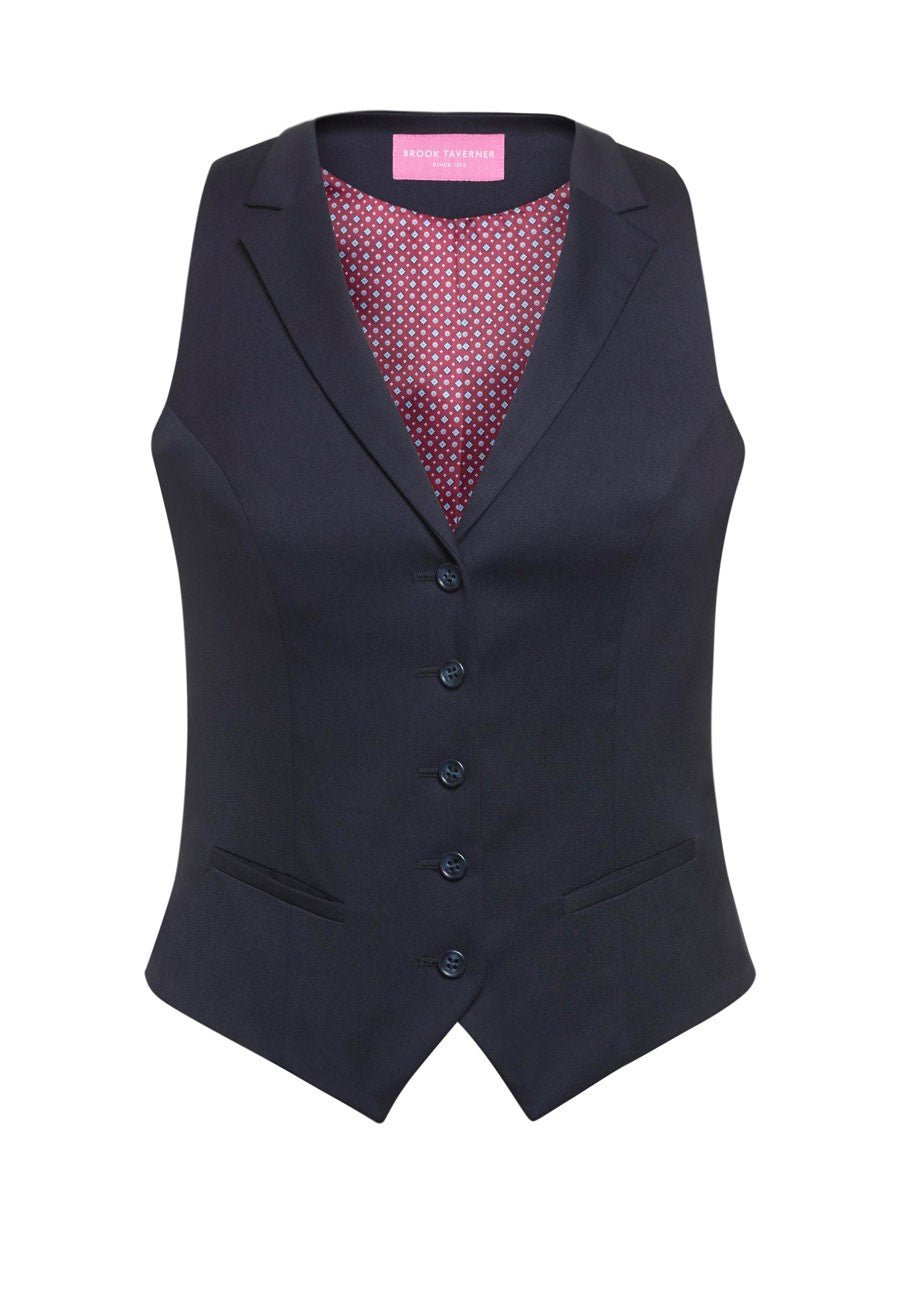 Larissa Women's Waistcoat Ladies Waistcoat Brook Taverner Navy 6