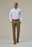 Leo Mens Slim Fit Chino Mens Chinos Brook Taverner Tan 28 Short