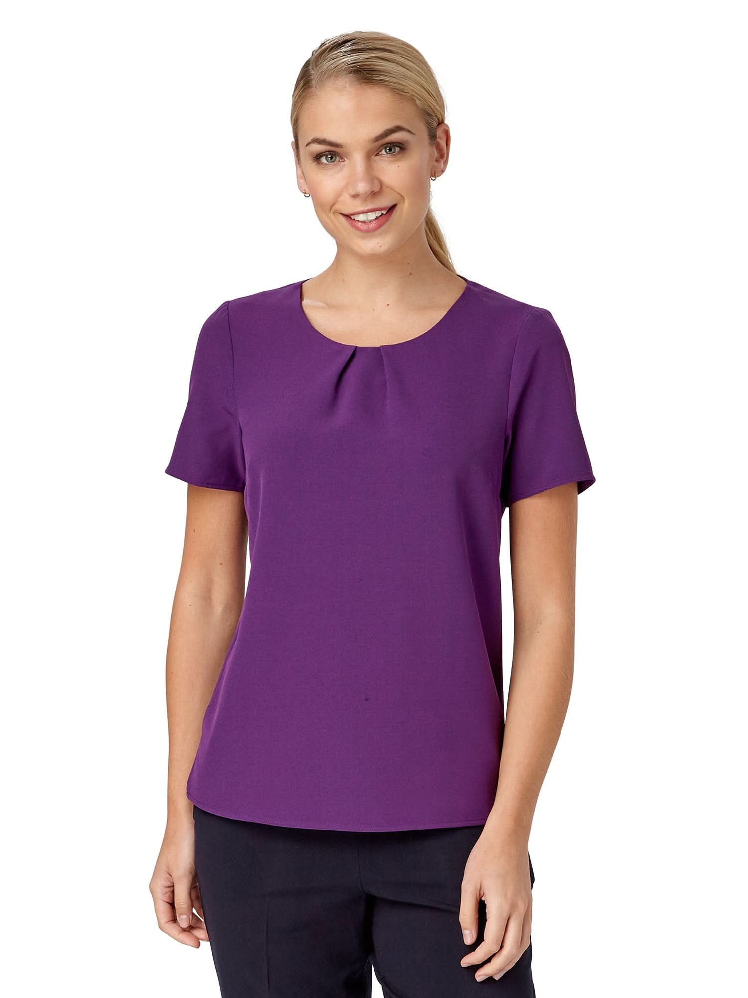 Libby Pleat Neck Blouse Blouses Vortex Designs