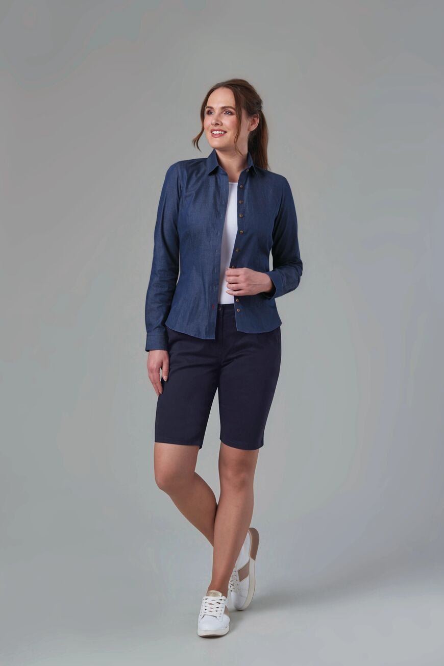 Liberty Womens Chino Short Womens Chinos Brook Taverner Navy 6