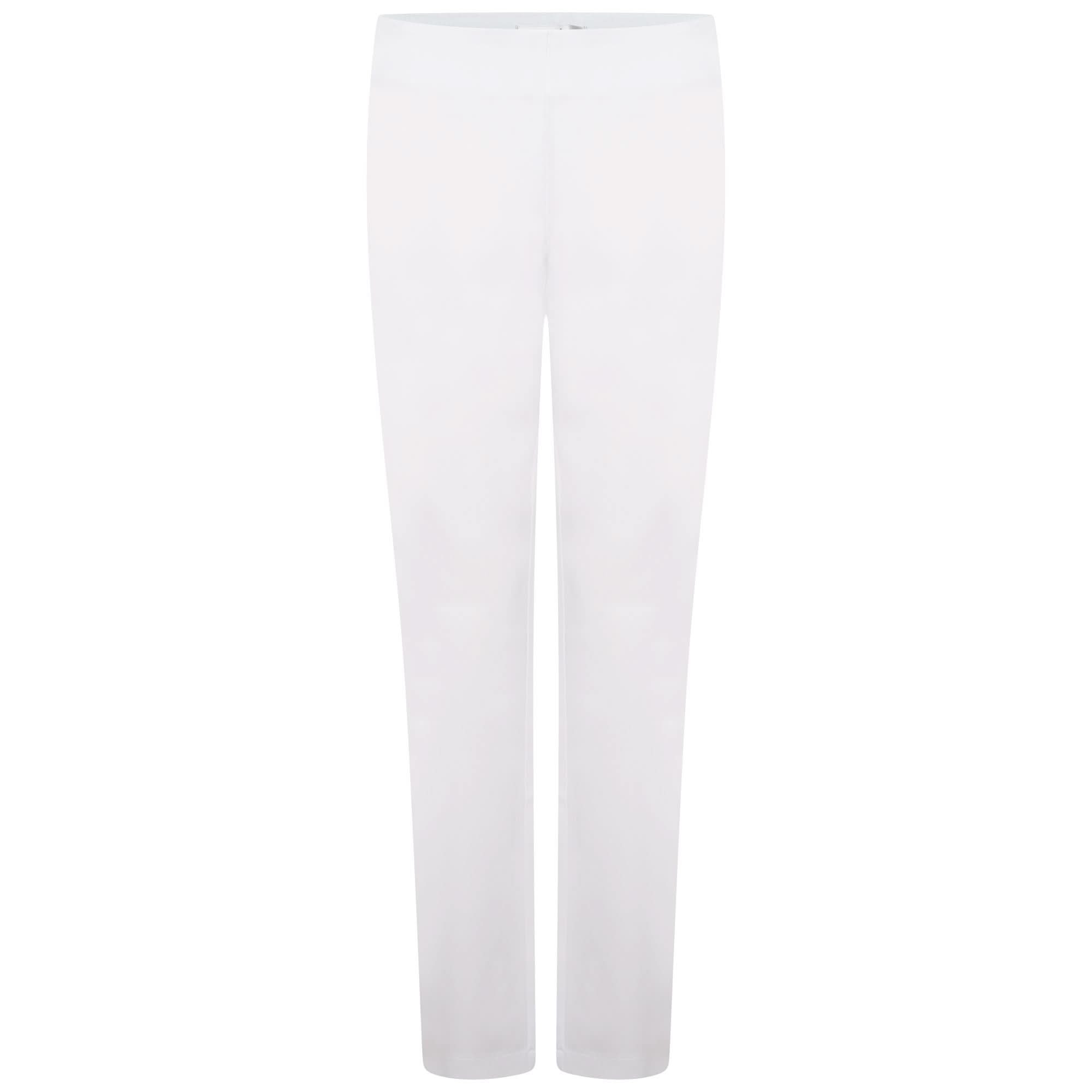 Lili Straight Leg Trouser - Short Length Salon & Spa Trousers La Beeby White 6