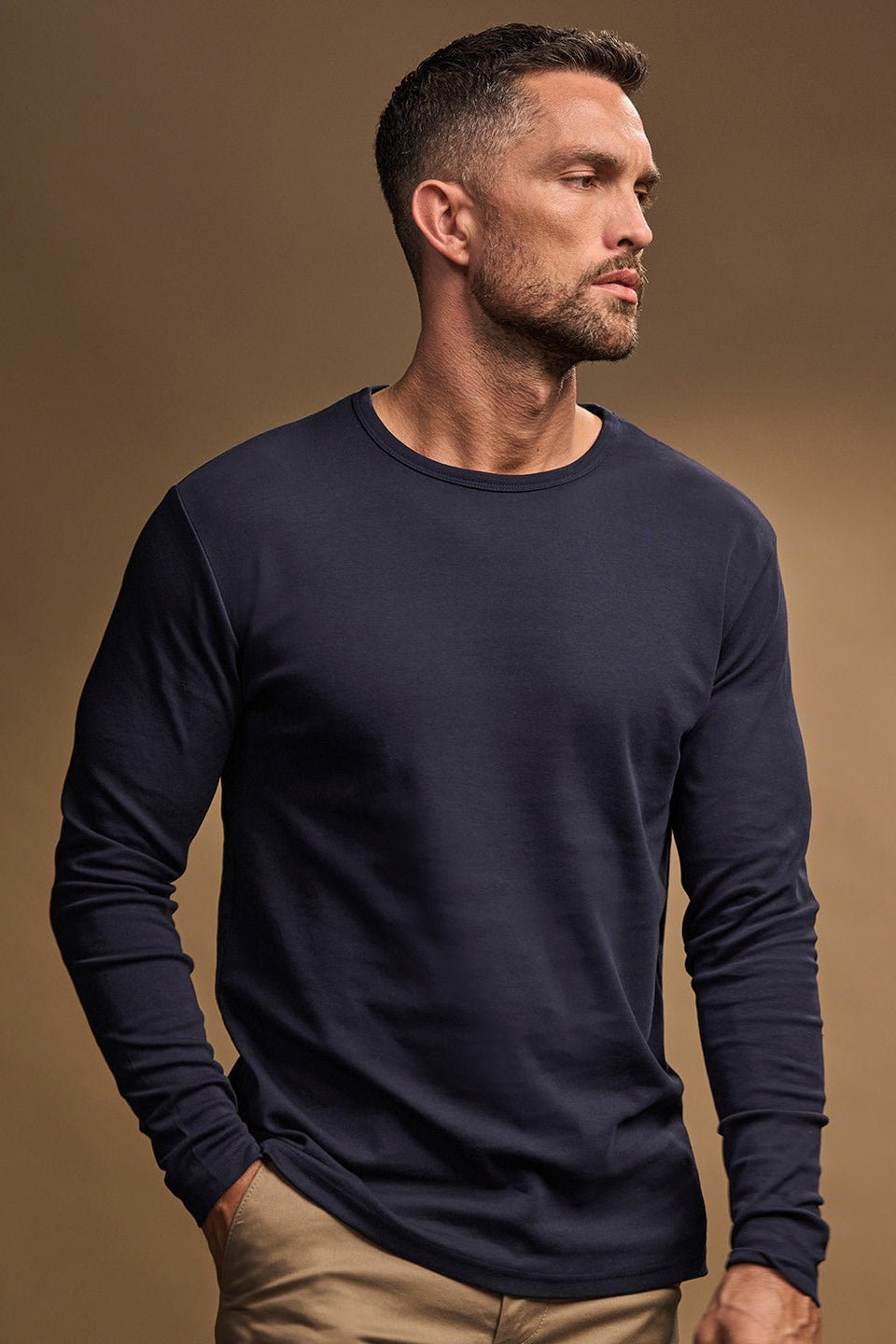 Long Sleeve Interlock Tee Men T-Shirts Tee Jays