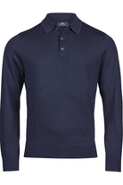 Long Sleeve Polo Knit Mens Polos Tee Jays Navy S