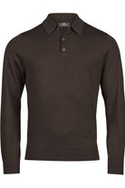 Long Sleeve Polo Knit Mens Polos Tee Jays Mocha S