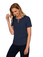 Lottie Ladies Notched Neck Blouse Blouses Vortex Designs