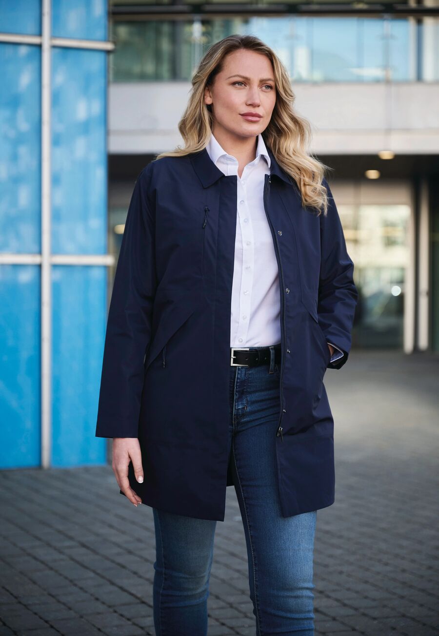 Louise Women's Waterproof Mac Womens Coats Brook Taverner Navy 6