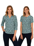 Luna Ladies Keyhole Blouse Blouses Vortex Designs