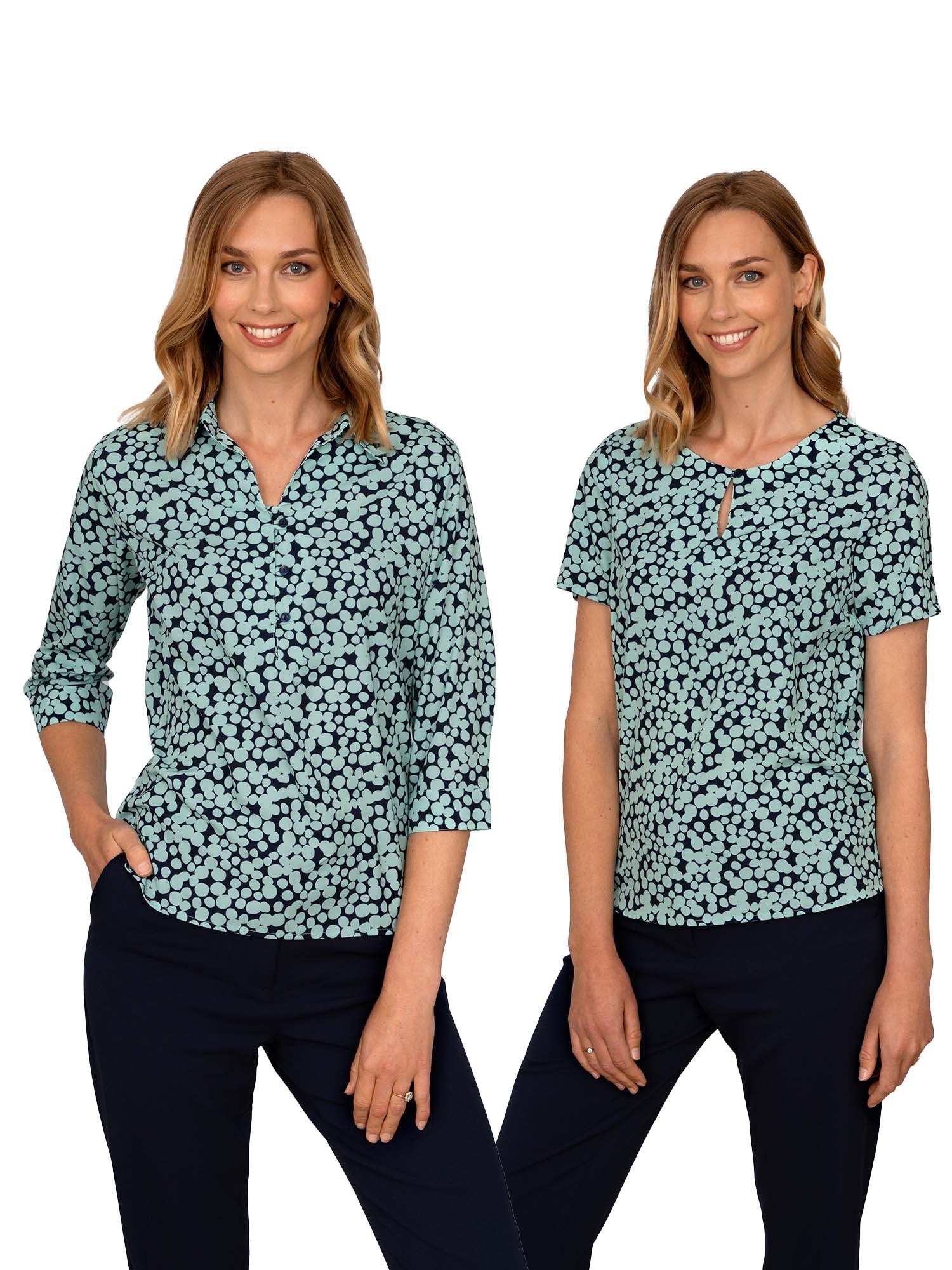 Luna Ladies Keyhole Blouse Blouses Vortex Designs