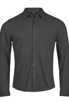 Luxury Stretch Shirt Mens Long Sleeve Shirts Tee Jays Black S