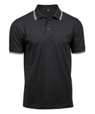 Luxury Stripe Stretch Polo Men Polo Shirt Tee Jays Black/White S