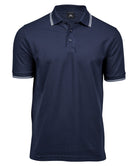 Luxury Stripe Stretch Polo Men Polo Shirt Tee Jays Navy/White S