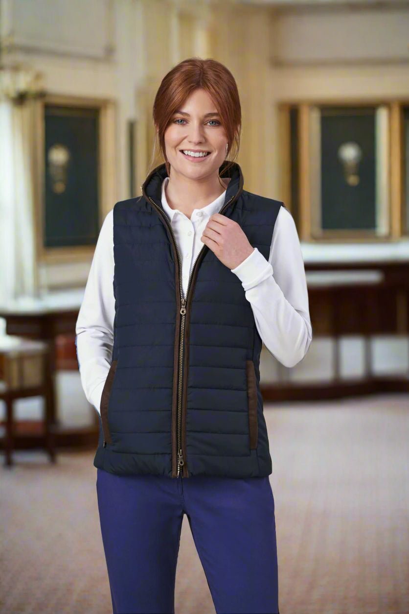 ベスト/ジレ Cording Embroidery Vest - navy Holebrook Sweden Conny Full-zip Windproof Gilet Vest – Katherine