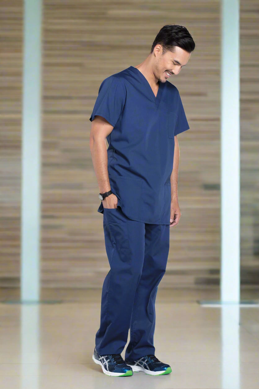 Cherokee 4876 Unisex Scrub Top Unisex Scrub Top Cherokee Originals Navy XXS