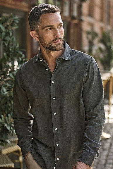 Men's Premium Denim Shirt Men Shirts Tee Jays