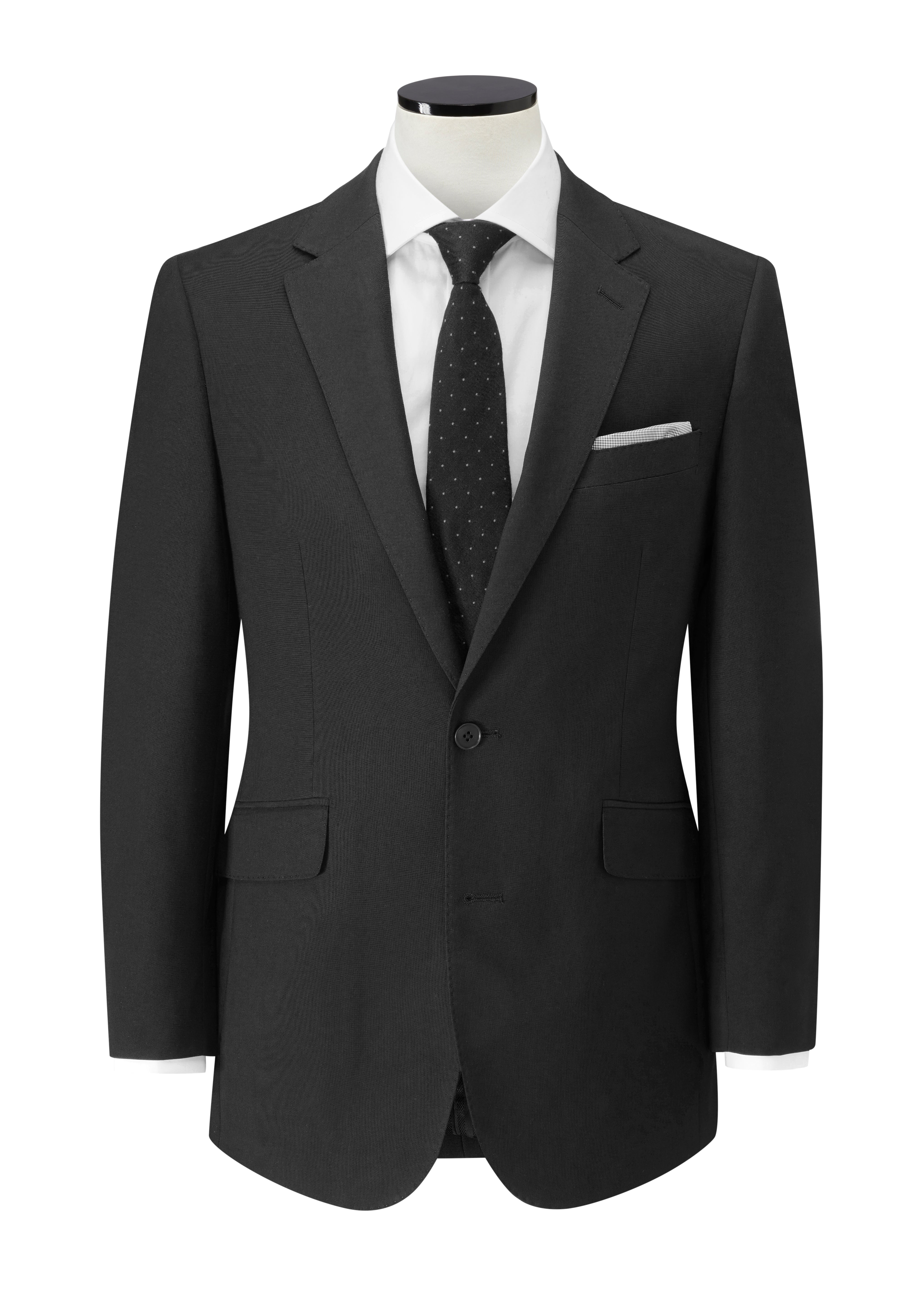 Farringdon Men's Tailored Fit Suit Jacket Mens Suit Jacket Clubclass Black 34 Short