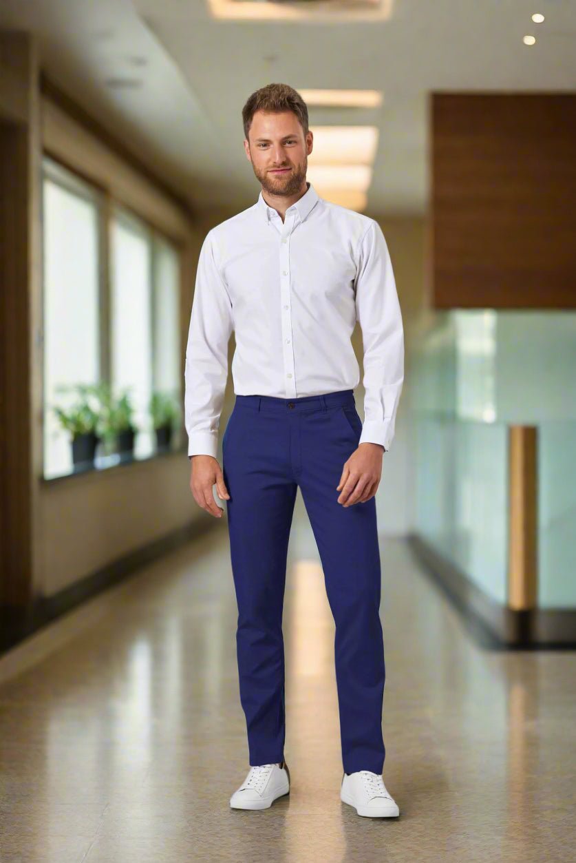 Miami Slim Fit Bright Mens Chino Mens Chinos Brook Taverner Royal 28" Short