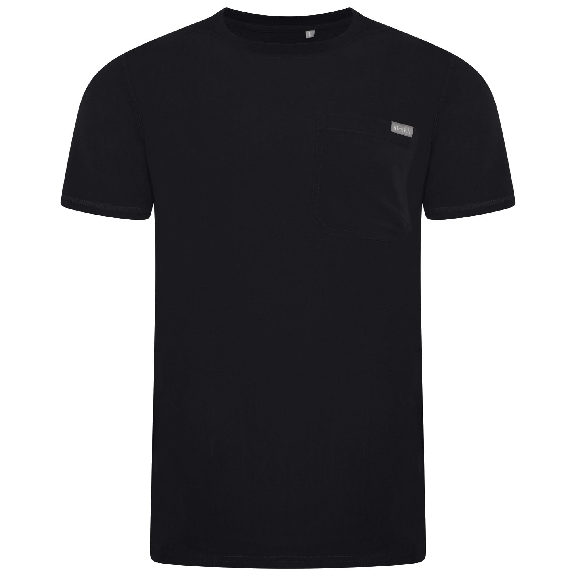 Miles Mens "Simki" Scrub Top Scrubs Behrens Black XS