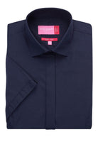 Modena Ladies Short Sleeve Shirt Womens Short Sleeve Shirts Brook Taverner Navy 6