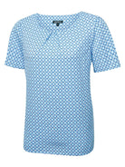Molly Ladies Geo Print Blouse Blouses Vortex Designs Sky Blue 6