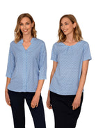 Molly Ladies Geo Print Blouse Blouses Vortex Designs