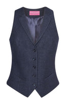 Nashville Woman's Waistcoat Ladies Waistcoat Brook Taverner Navy Herringbone XS