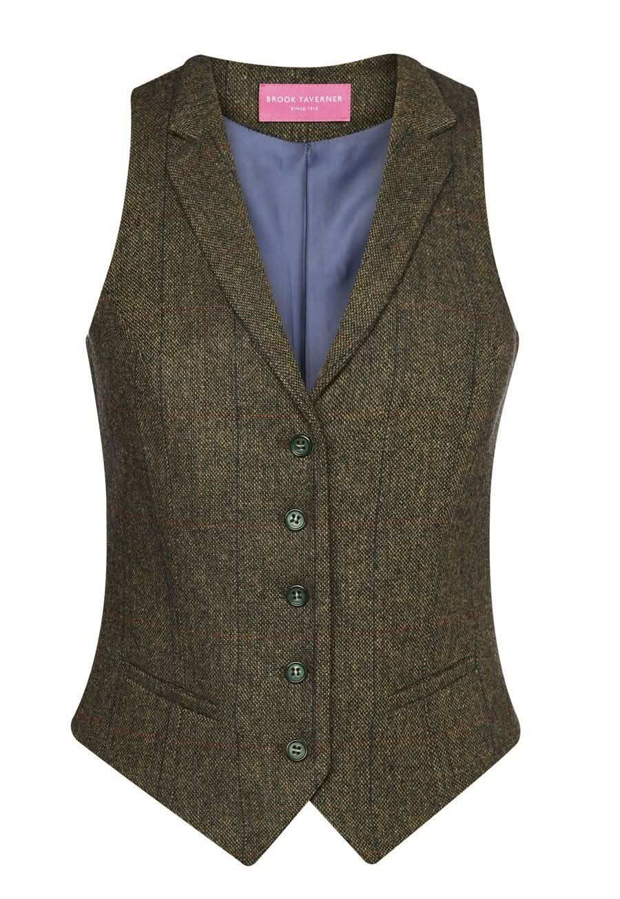 Nashville Woman's Waistcoat Ladies Waistcoat Brook Taverner Green/Blue XS