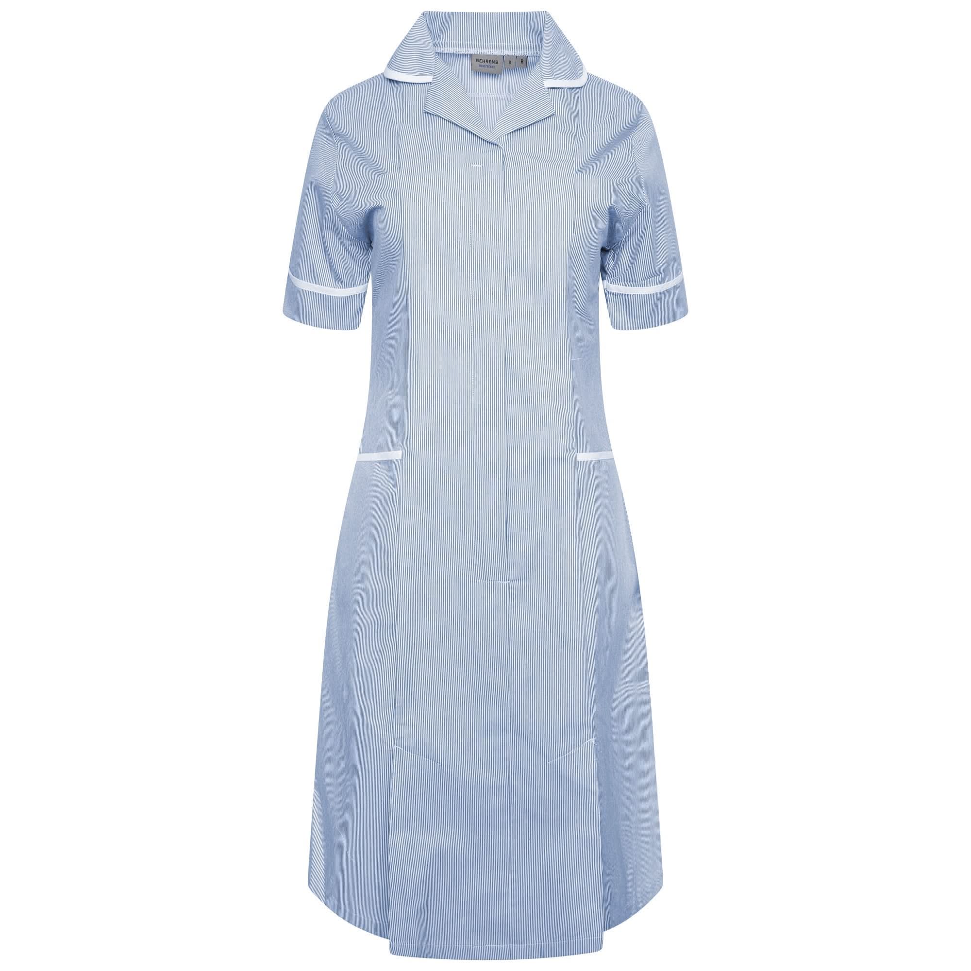NCLD - Light Blue/White Striped Healthcare Dress Healthcare Dress Behrens Light Blue 6 Short
