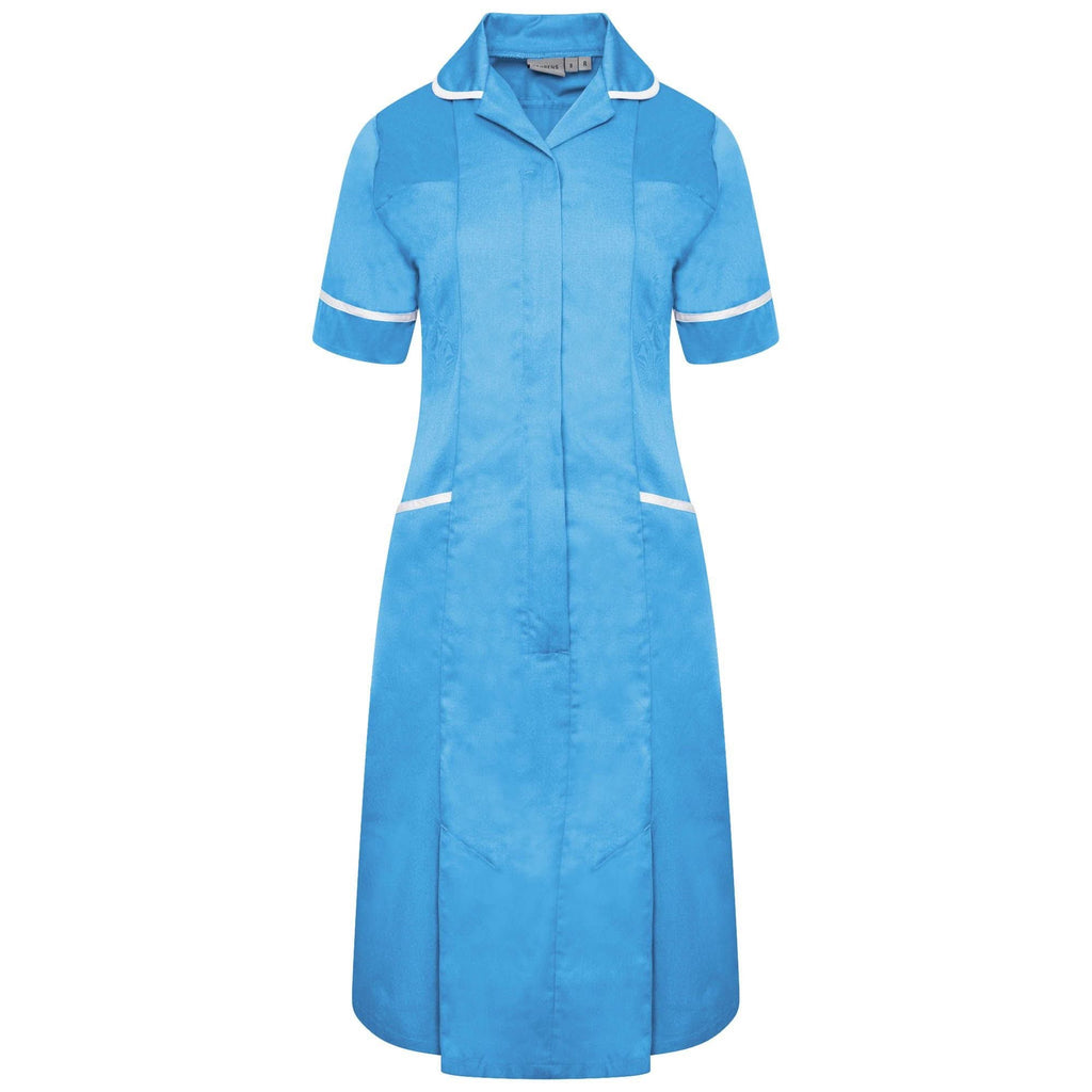 NCLD - Hospital Blue Healthcare Dress (White Trim) – The Staff Uniform