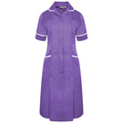 NCLD - Purple Nurse Dress (White Trim) Healthcare Dress Behrens Purple 6 Short