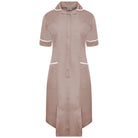 NCLD - Nurse Dress in Biscuit with White Trim Healthcare Dress Behrens