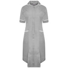 NCLD - Nurse Dress in Grey with White Trim Healthcare Dress Behrens