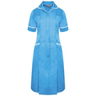NCLD - Nurse Dress in Hospital Blue with White Trim Healthcare Dress Behrens
