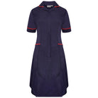 NCLD - Nurse Dress in Navy with Red Trim Healthcare Dress Behrens