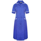 NCLD - Nurse Dress in Royal Blue with White Trim Healthcare Dress Behrens Royal Blue 6 Short