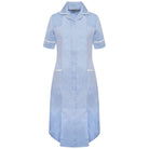 NCLD - Nurse Dress in Sky Blue with White Trim Healthcare Dress Behrens