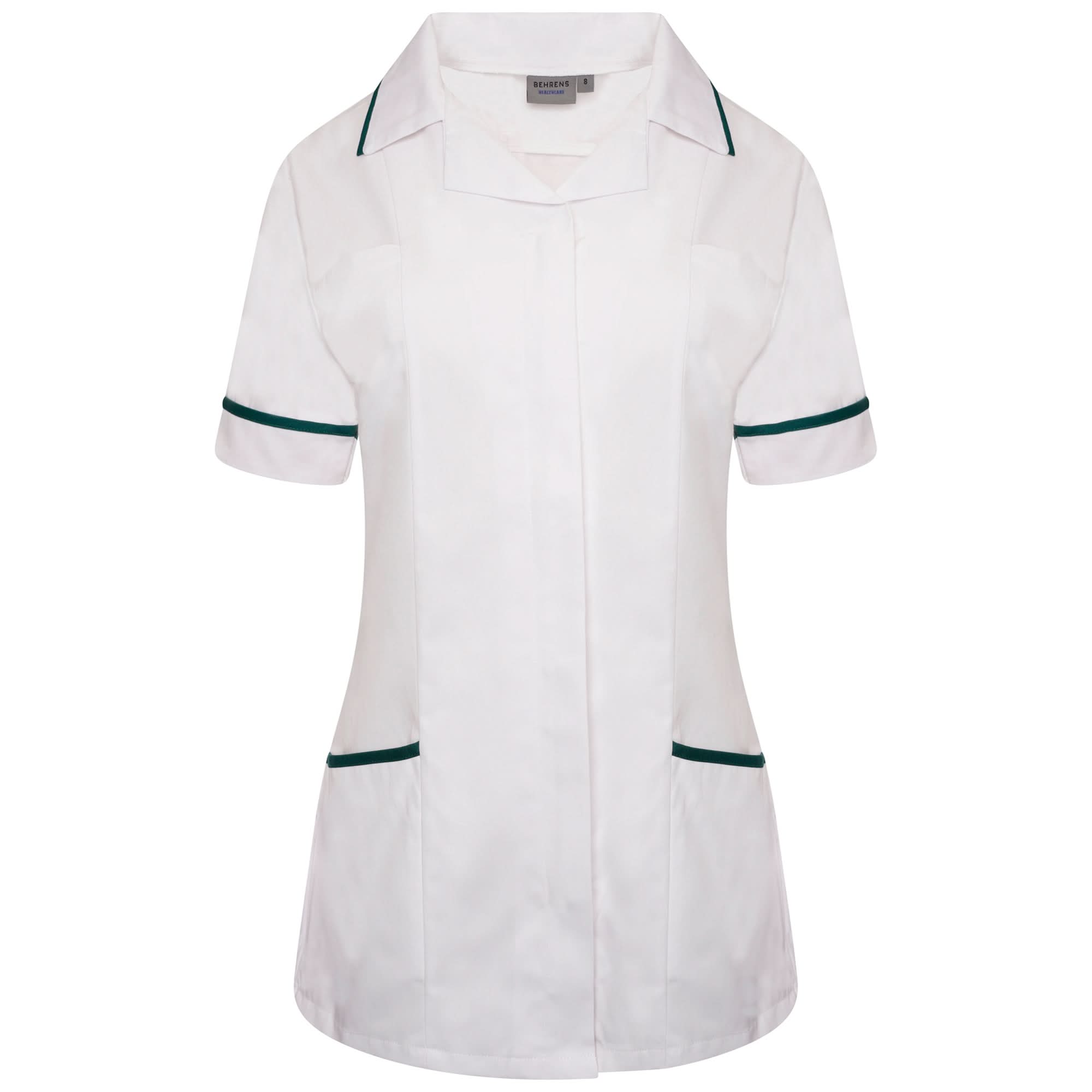 Revere Collar Tunic Behrens White/Bottle Trim 6