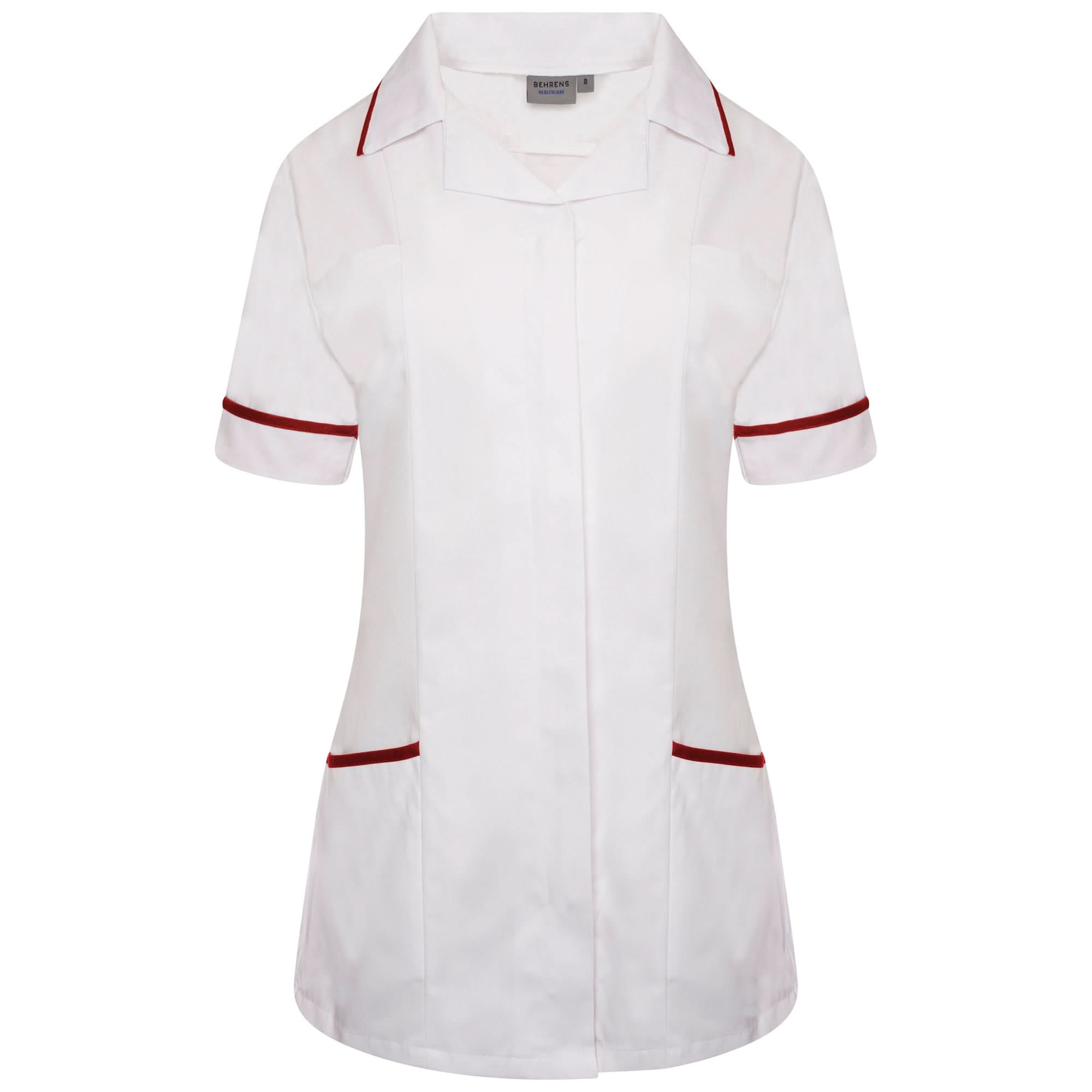 Revere Collar Tunic Behrens White/Maroon Trim 6