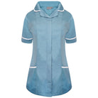NCLT - Ladies Round Collar Tunic Teal / White Trim Behrens