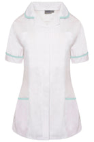 NCLT - Ladies Round Collar Tunic White / Eau de Nil Trim Behrens 6