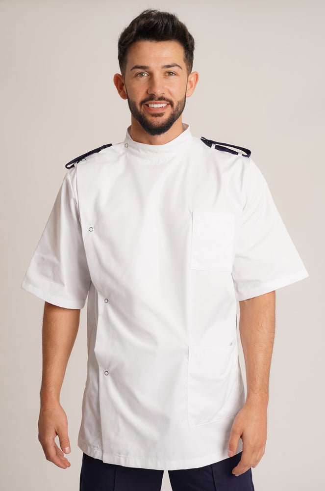 NDMTE - Mens Dental Tunic with Epaulette Loops - The Staff Uniform Company