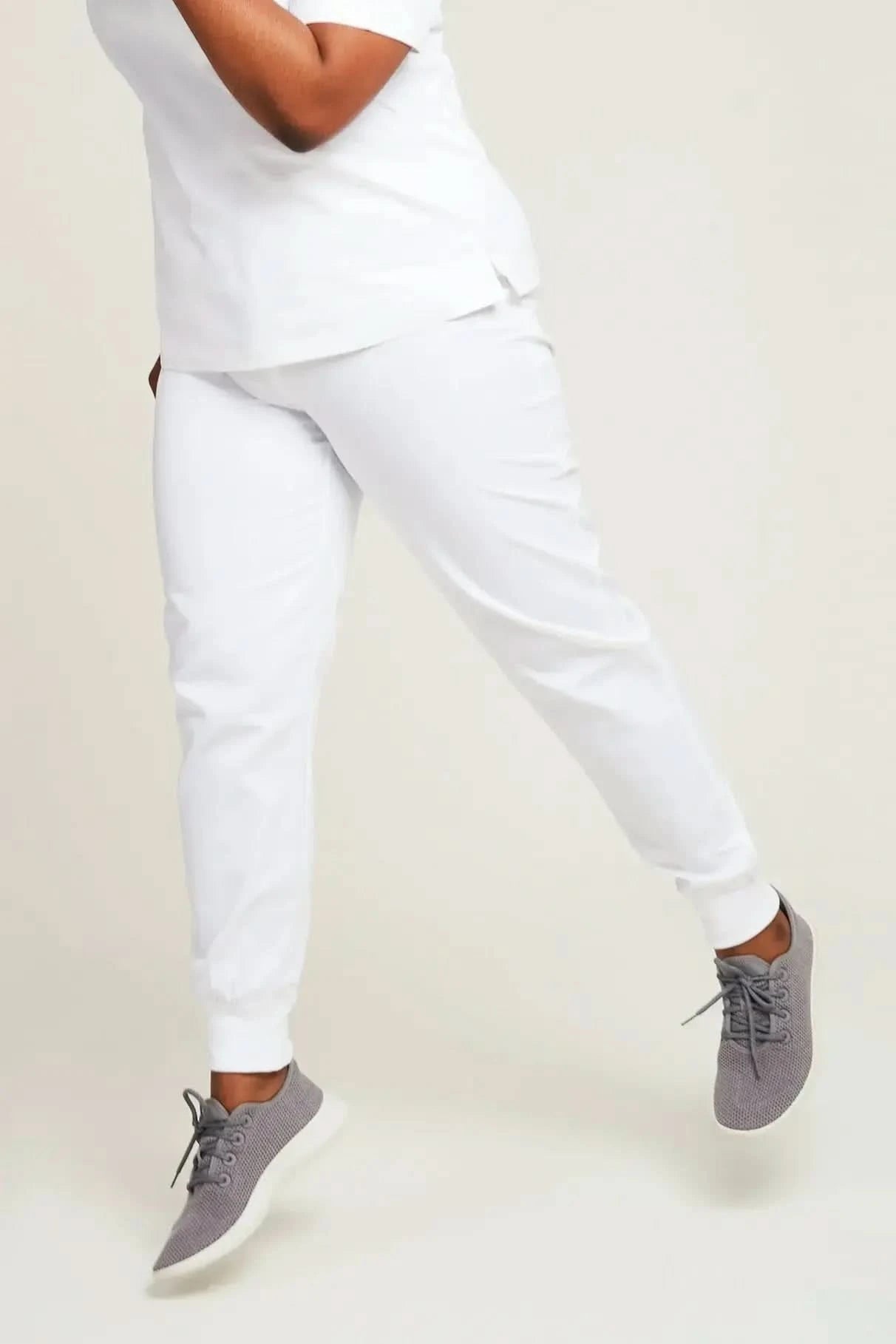 Neo Ladies "Simki" Jogger Scrub Trouser Scrubs Behrens White 2XS