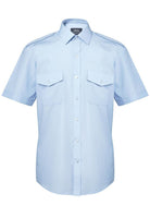 Olympus Mens Pilot Shirt Mens Short Sleeve Shirts Brook Taverner Blue 14.5"