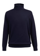 Oslo Mens Roll Neck Jumper Mens Knitwear Brook Taverner Navy XS